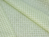 PISTA GREEN TEXTURE PRINT PRIMIUM MIX LINEN SHIRT FABRIC.